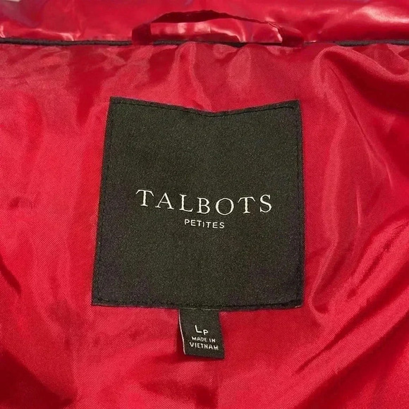 Talbots Candy Apple Red Down Puffer Vest - Picture 6 of 7